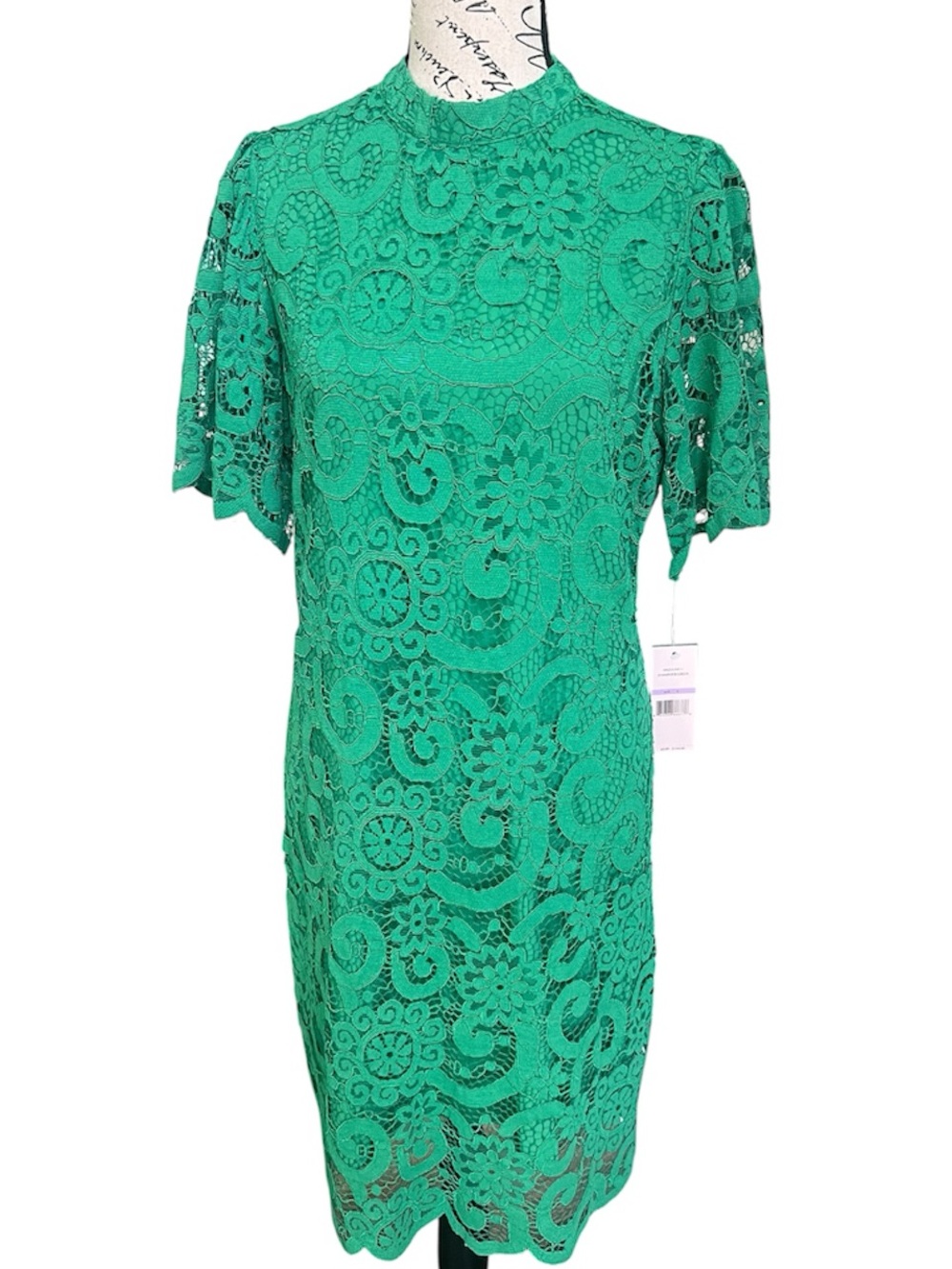 Nanette Lepore Emerald Green Lace Midi Dress